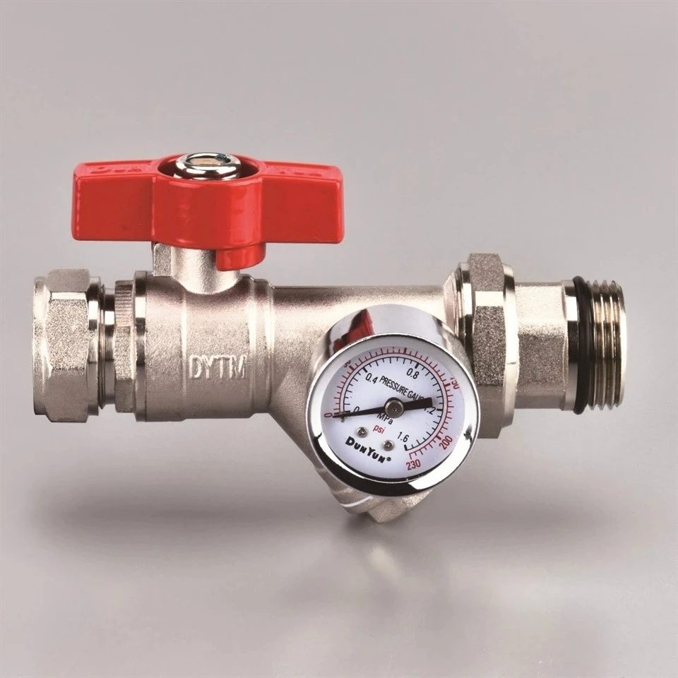 Flexible Connection Filter Type Ball Valve With Temperature And Pressure Gauge best