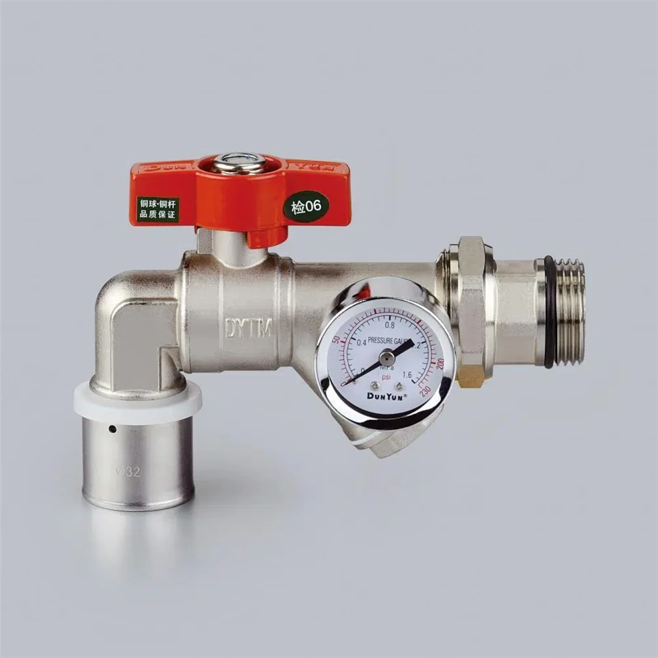 Flexible Connection Filter Type Ball Valve With Temperature And Pressure Gauge factory
